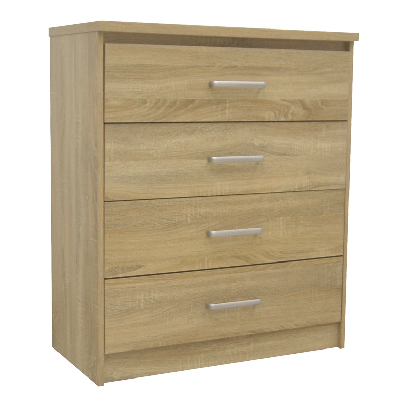 Comoda cu 4 sertare Olympus, Pako World, Stejar, 80x40x95 cm