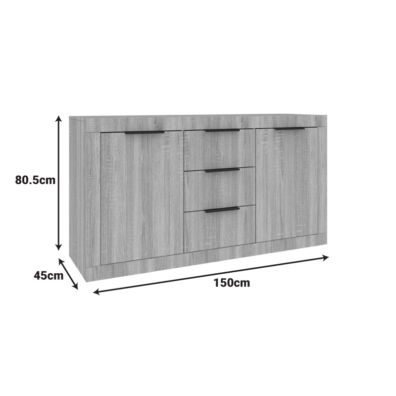 Comoda Doha Alb 150x45x80.5 cm