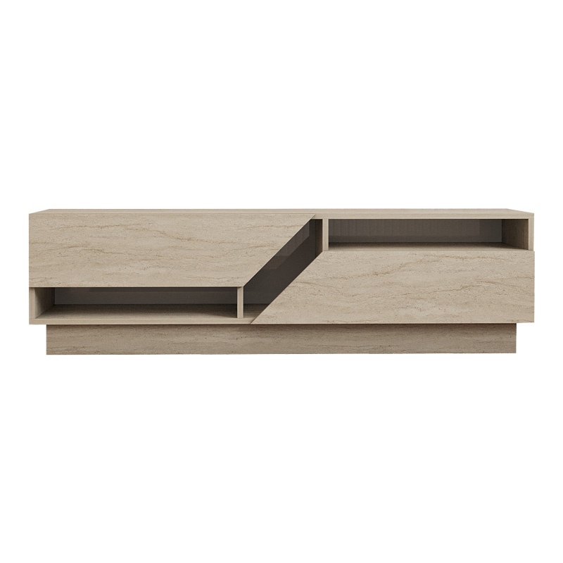 Comoda TV Cogo, Pako World, Travertin, 160x40x45 cm - 3 | YEO