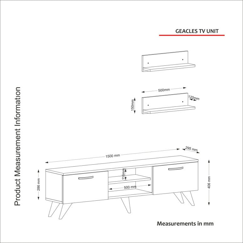 Comoda TV Geacles - Alb - 5 | YEO