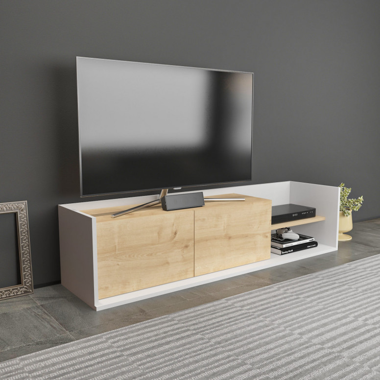 Comoda TV Krog - Alb, Oak - 1 | YEO