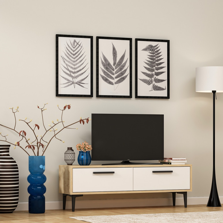 Comoda TV Leni - Sapphire Oak, Alb - 2 | YEO