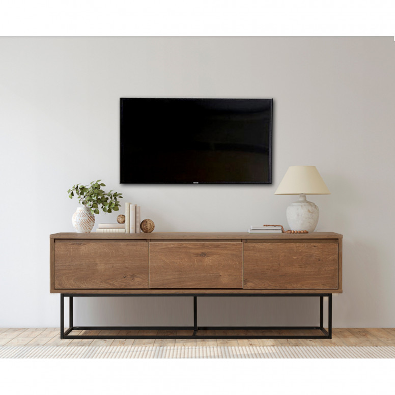 Comoda TV Milo 140 Walnut-Negru