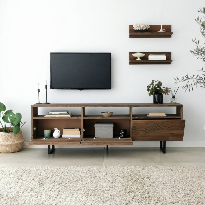 Comoda TV Onda - Walnut - 3 | YEO