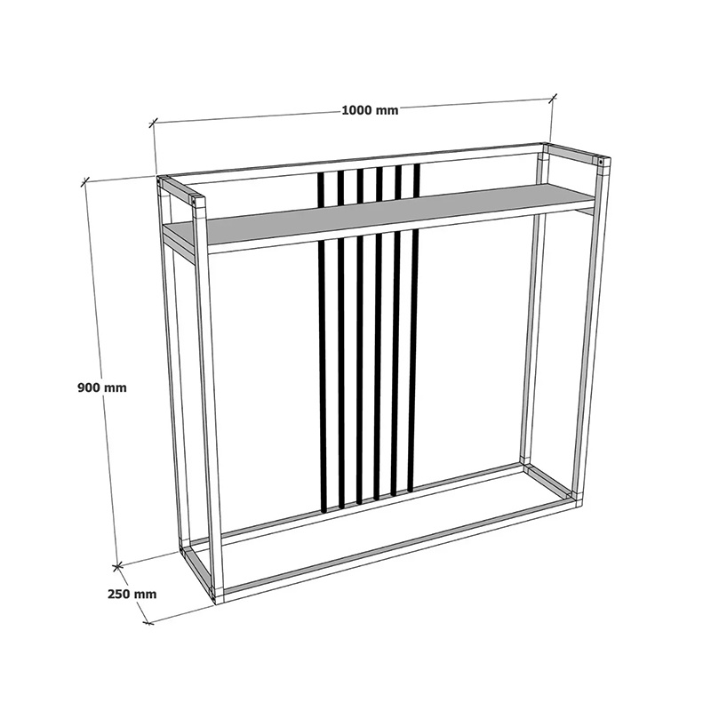 Consola Convida Bej 100x25x90 cm