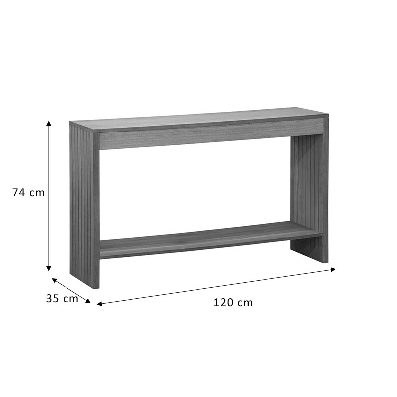 Consola Focused MDF culoare lemn natural 120x35x74cm - 3 | YEO