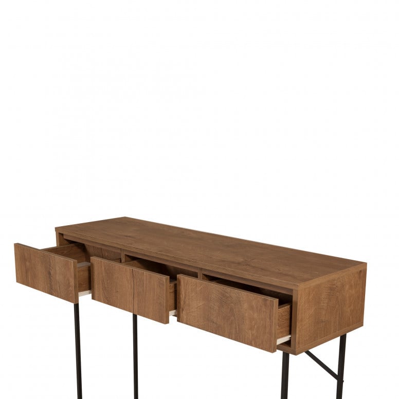 Consola Mia Walnut-Negru - 3 | YEO