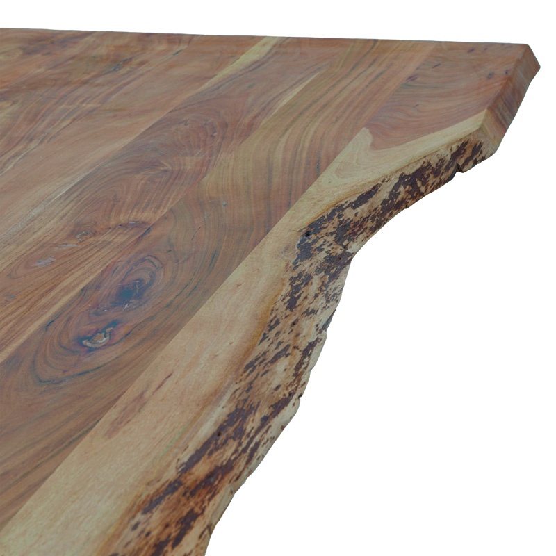 Consola Miles Boho, Pako World, lemn masiv de salcam, Grosime 3.7 cm, Natural, 200x100x76 cm - 3 | YEO