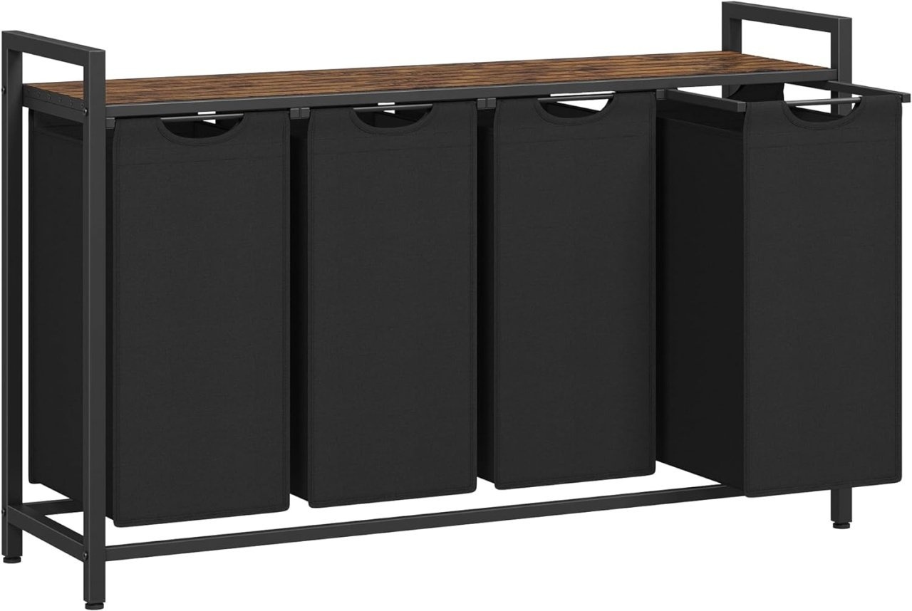 Cos de rufe Vasagle Negru 115.6x33x72.5 cm