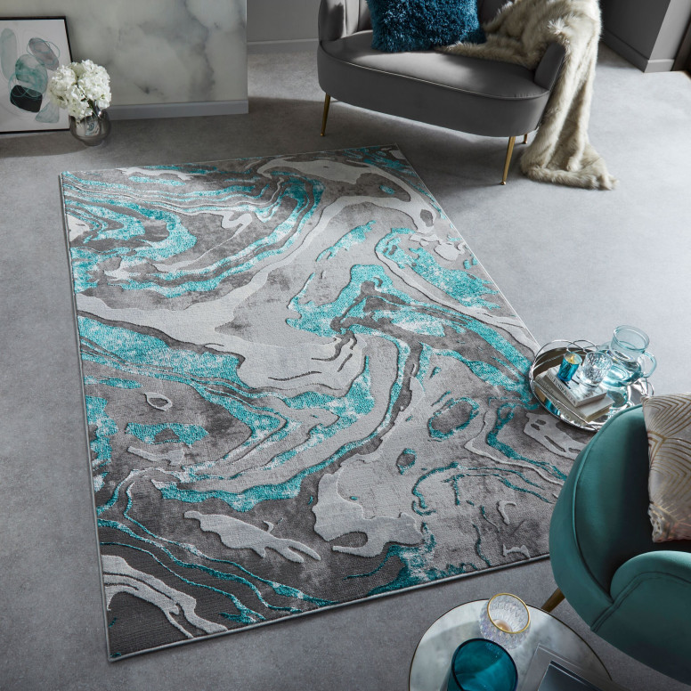 Covor Marbled VERDE SMARALD 80X150 cm, Flair Rugs