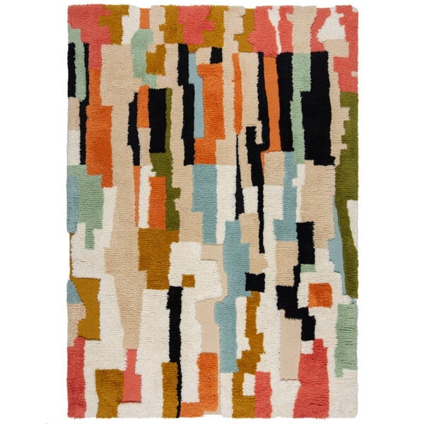 Covor Maroc Zagora Geo Shaggy Multicolor 200X290 cm, Flair Rugs - 1 | YEO