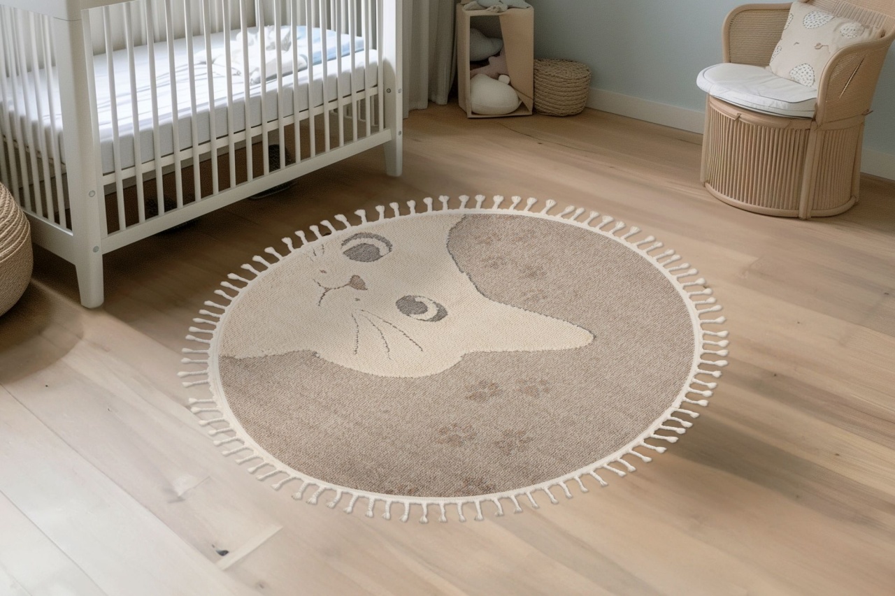 Covor rotund copii Fano Maro 133x133 cm - 2 | YEO