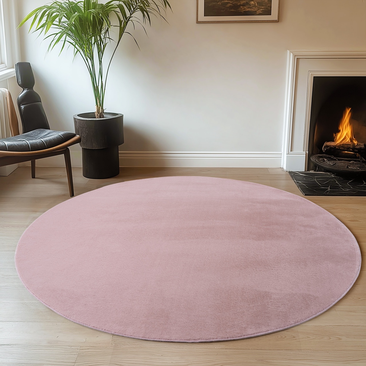 Covor rotund Joy Roz 80x80 cm - 1 | YEO