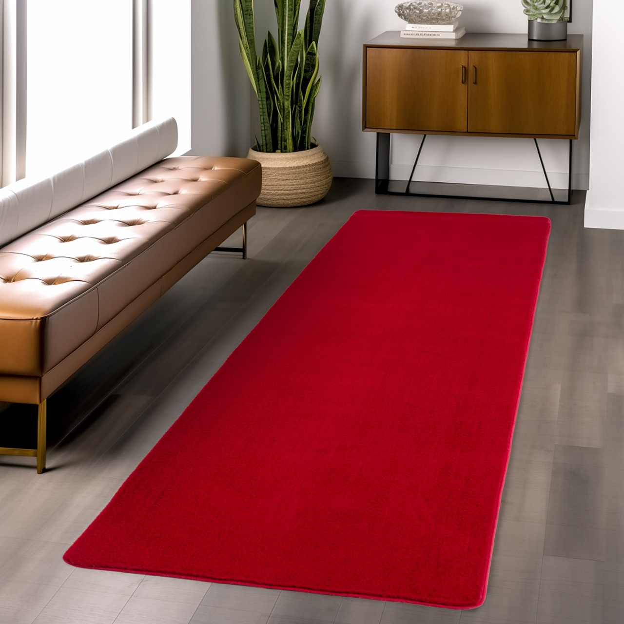 Covor traversa Joy Rosu 80x250 cm - 1 | YEO
