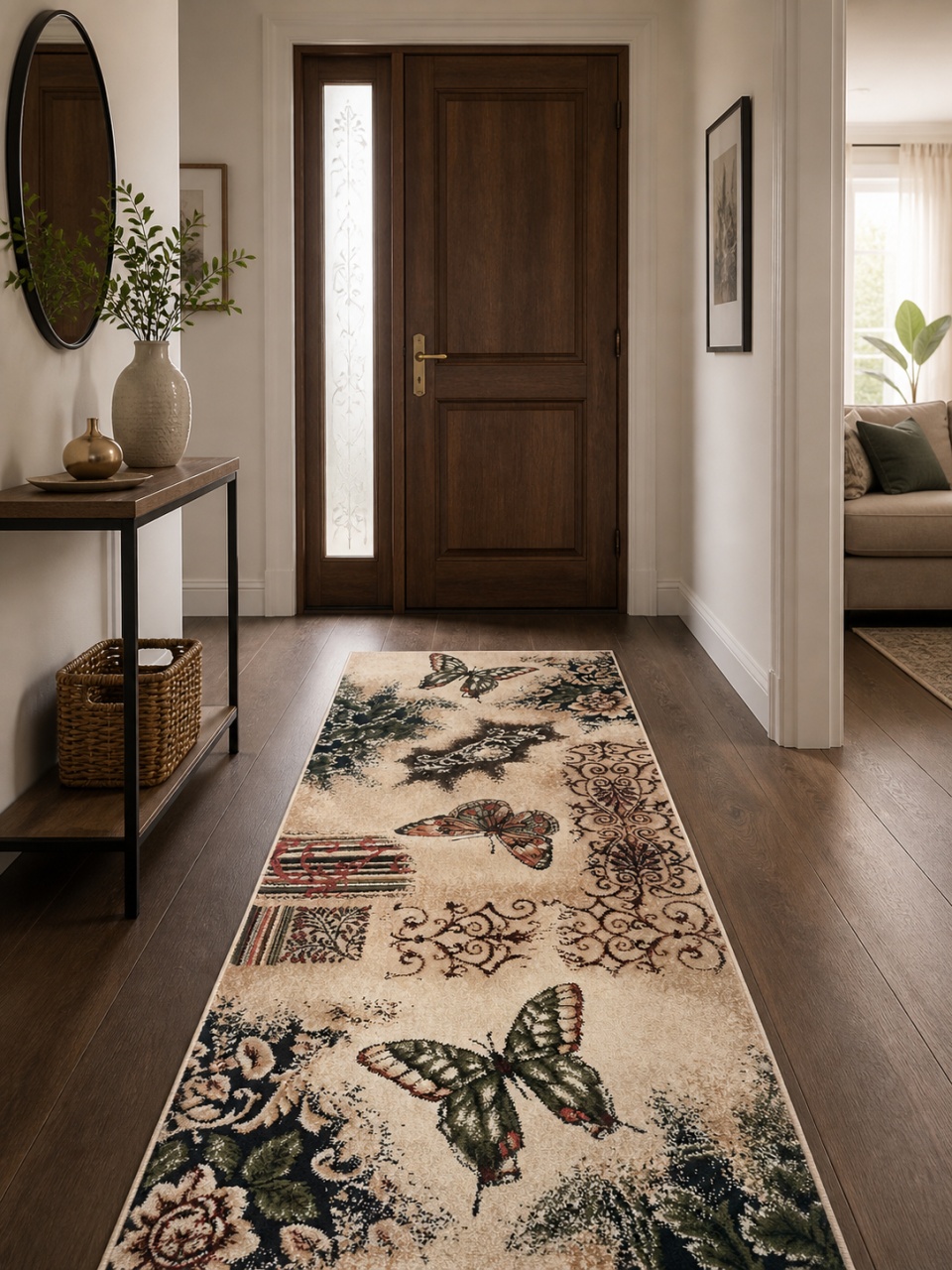 Covor Traversa, Lotos, Bej, 120x700 cm, Delta Fluturi 1607 110