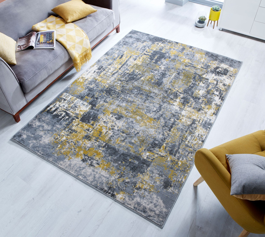 Covor Wonderlust Gri/Galben Ochre 160X230 cm, Flair Rugs