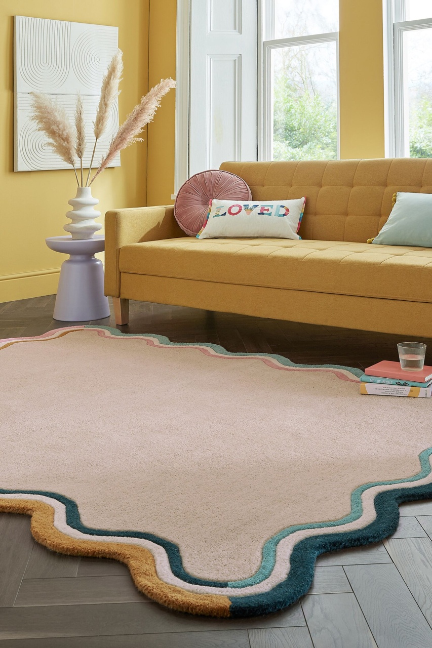 Covor Wool Scallop Crem 120x170 cm, Flair Rugs