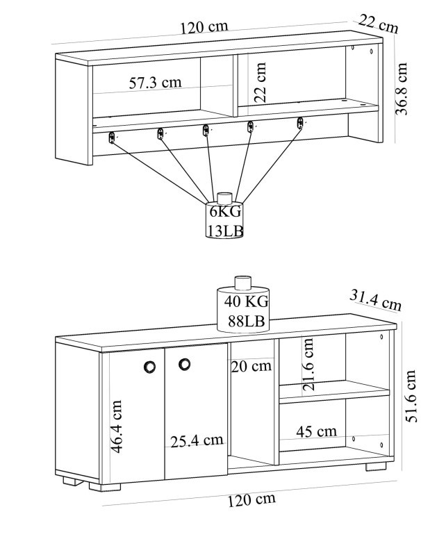 Cuier pentru Hol Sarandon - Alb - 4 | YEO