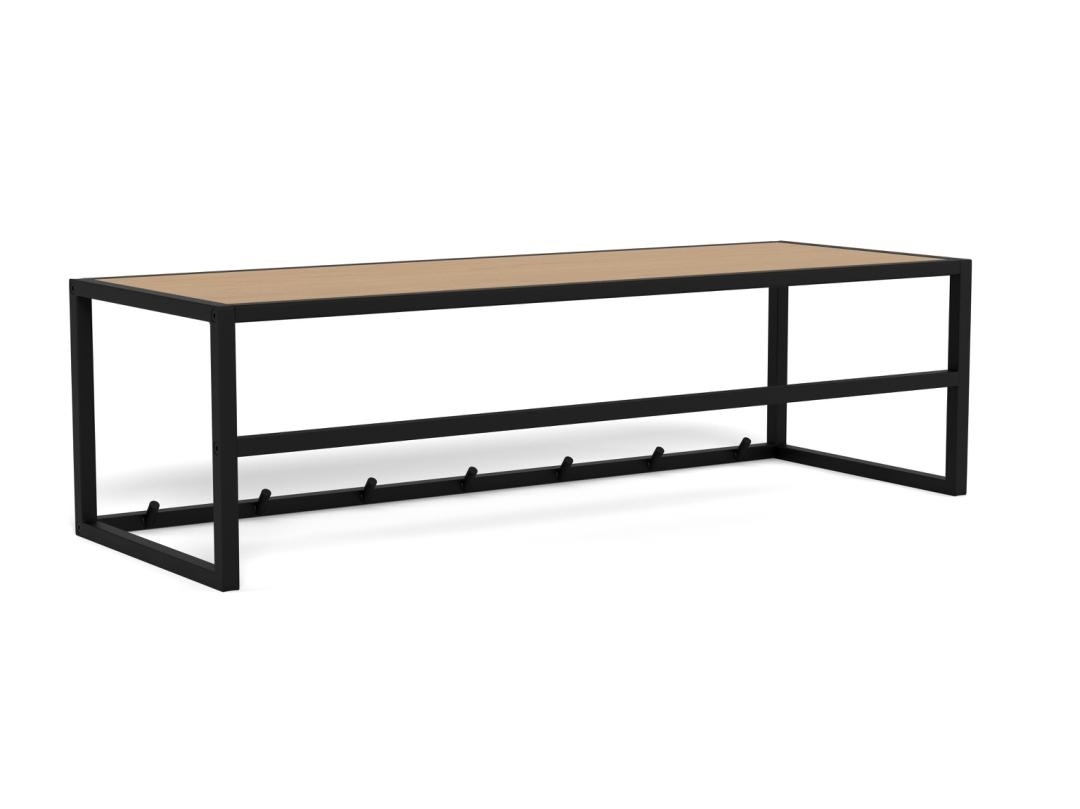 Cuier Seaford V2, Negru, 22x77x28 cm - Imagine 2