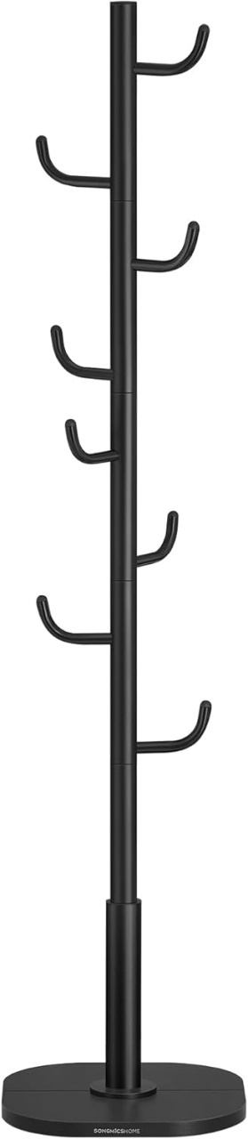 Cuier tip pom Vasagle, Negru, 40 x 40 x 175.3 cm
