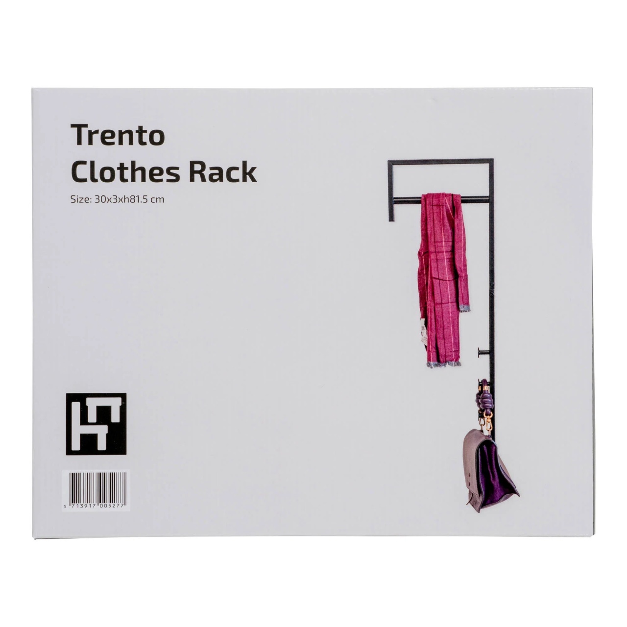 Cuier Trento, Negru, 30x3x82 cm - Imagine 4