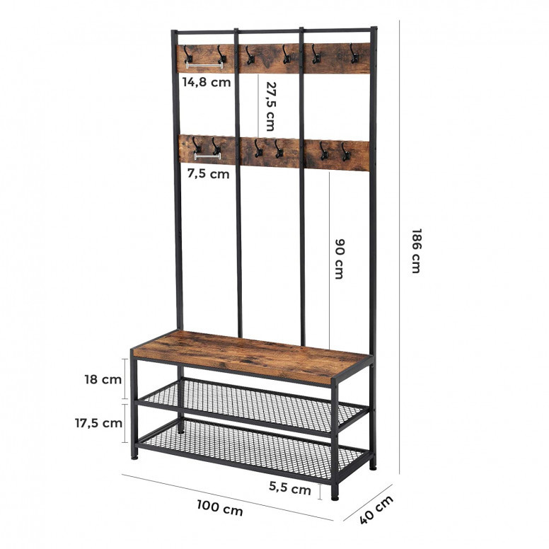 Cuier Vasagle, 100x40x184cm - 4 | YEO