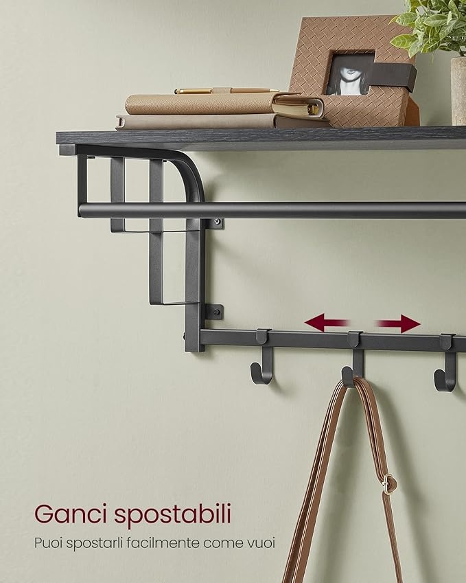 Cuier Vasagle Gri 66x30x27 cm - 3 | YEO