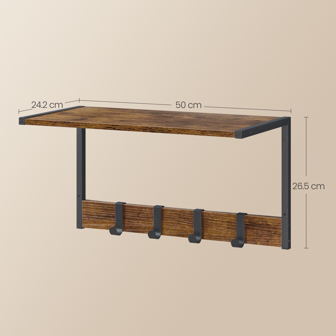 Cuier Vasagle, LCR830B01, Maro, 50 x 24.2 x 26.5 cm - 1 | YEO