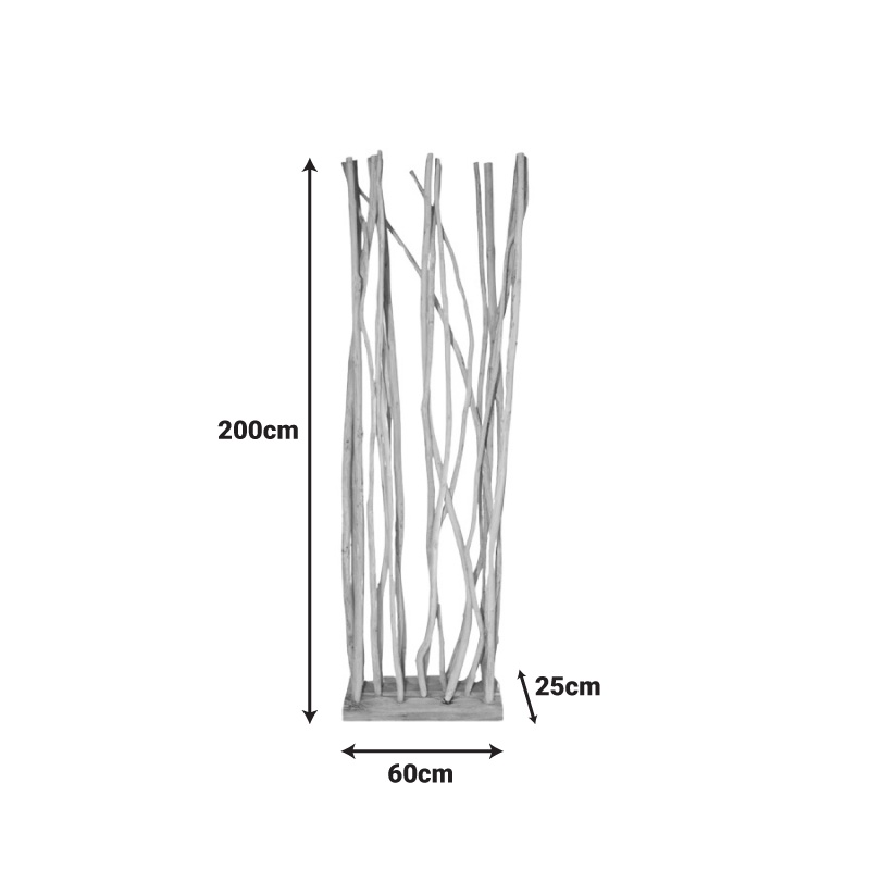 Decoratiune de podea Barbin Natural 60x25x200 cm
