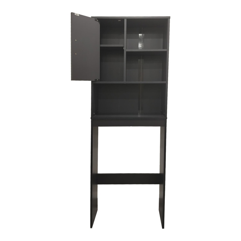 Dulap baie masina de spalat Tazien Gri inchis 60x24x168.5 cm - 1 | YEO