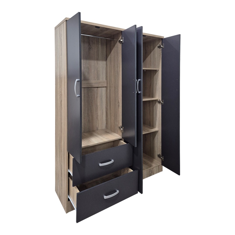 Dulap cu 2 sertare, Athos, Pako, Sonoma 120.5x42x181 cm - 3