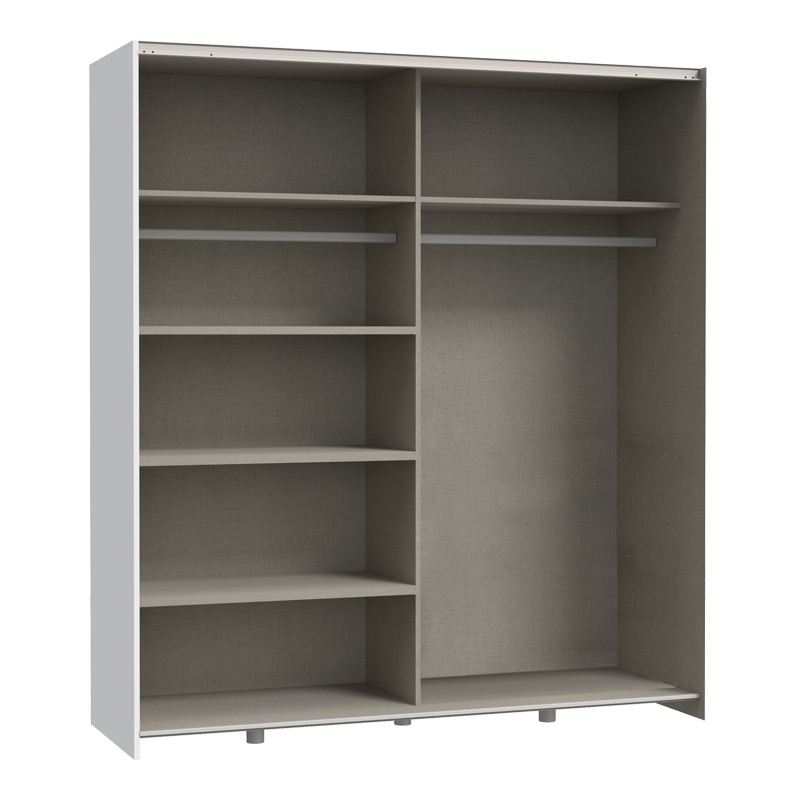 Dulap cu 2 usi Noez I Alb 170.5x61x190.5 cm - 3 | YEO
