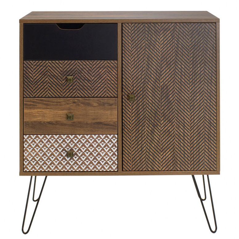 Dulap cu Sertare Boho Walnut 79.5x39.5x86 cm - 4 | YEO