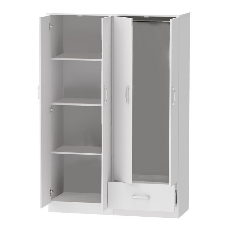 Dulap dormitor Karter Pako World Alb 121x48x180 cm - 1 | YEO