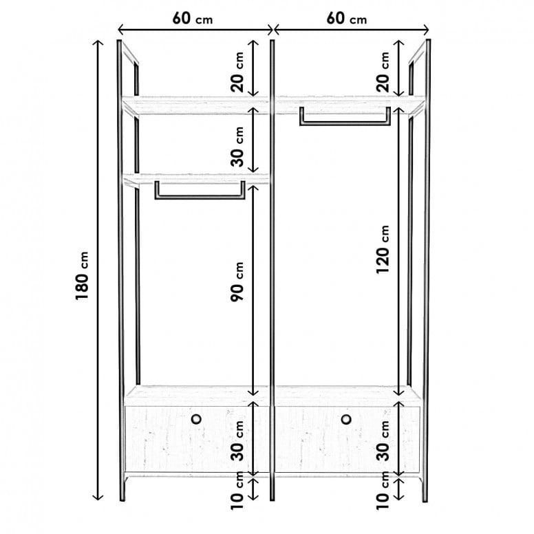 Dulap Perm - L638 - 6 | YEO