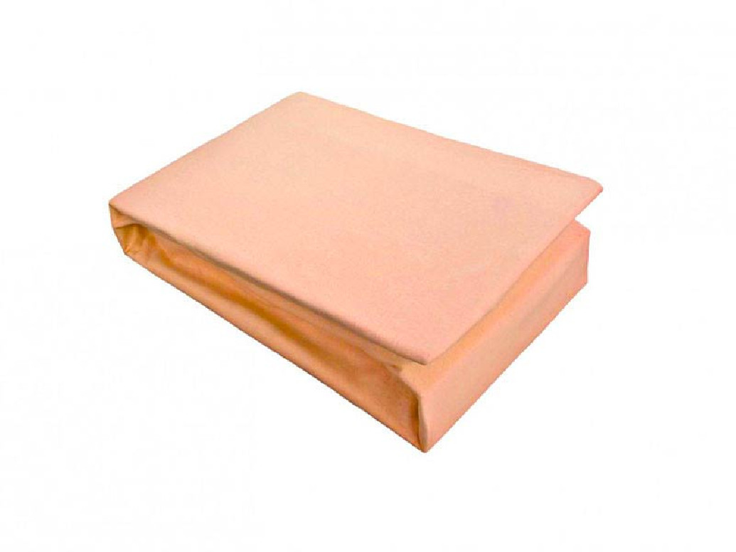 Husa de Pat si 1 Fata de Perna tip Jersey, Peach, 100x200 cm (Bumbac 100%)