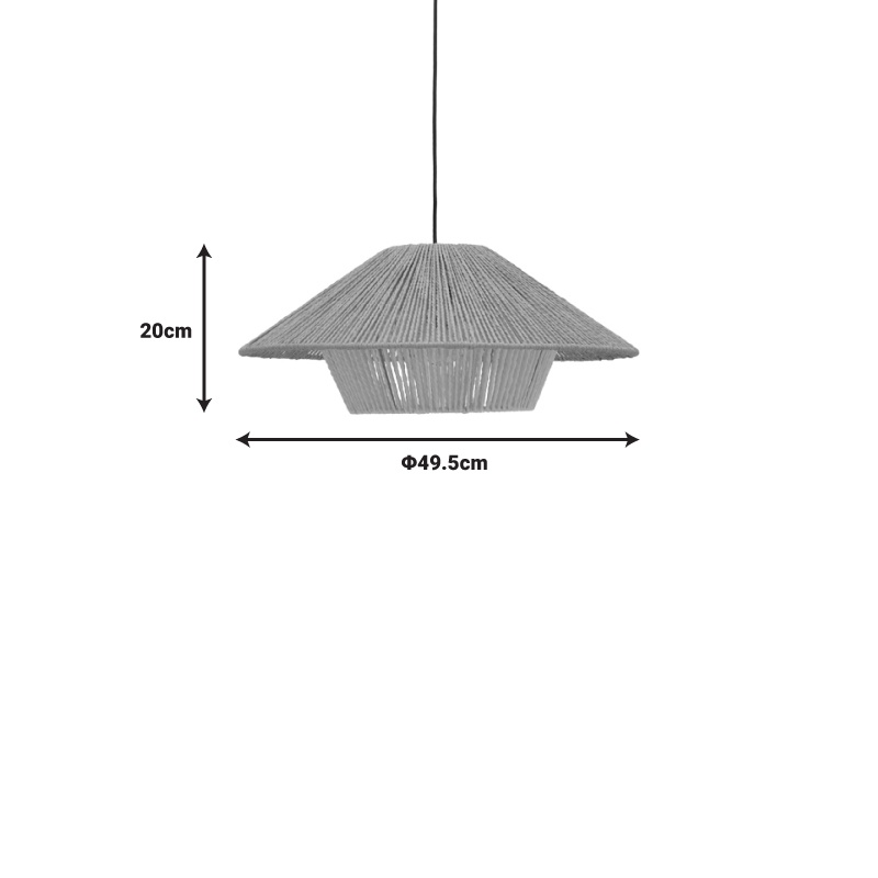 Lampa Boho Jarpie, Pako World, E27, Natural, 49x49x20 cm