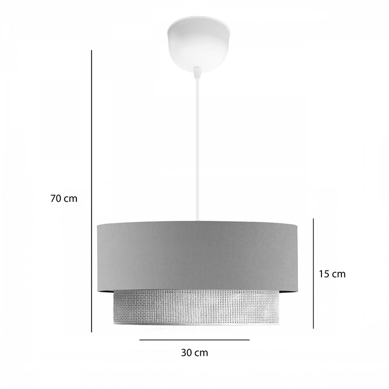 Lampa Tachi, Pako World, E27, Antracit-Crem, 30x30x20 cm