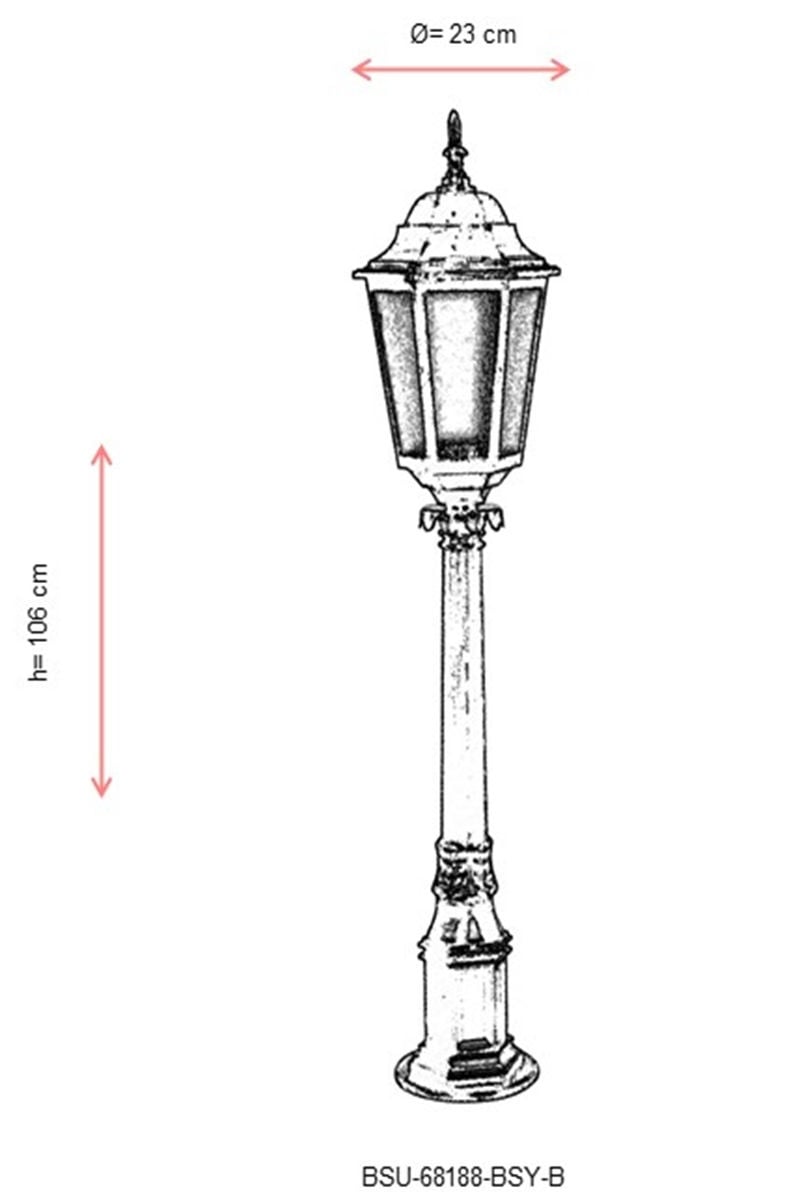 Lampadar de exterior Baraka Alb 106x23 cm - 2 | YEO