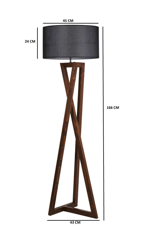 Lampadar Macka Ceviz Negru Nuc - 3 | YEO