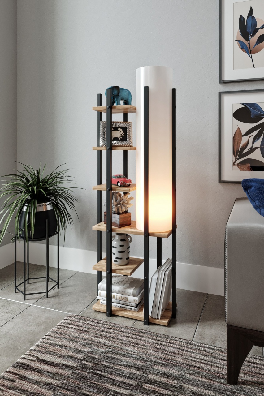 Lampadar Moda Dor Negru 45x25x135 cm - 1 | YEO