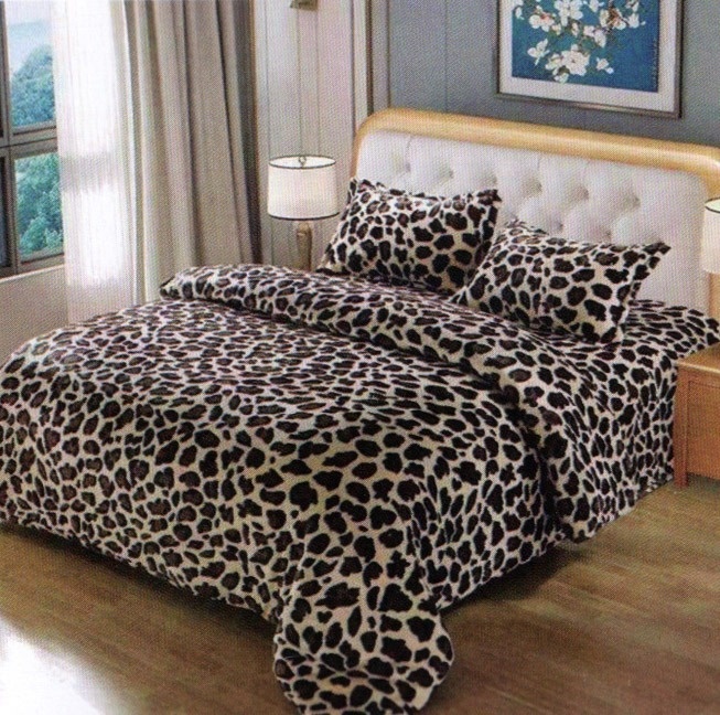 Lenjerie cocolino cu elastic 180x200 Leopard (Cocolino)