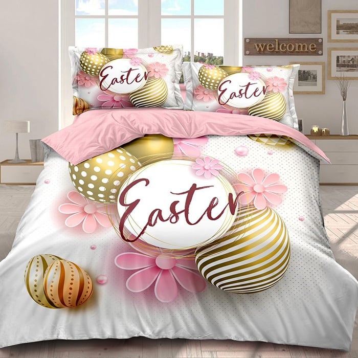 Lenjerie Paste cu elastic 180x200 Easter V24 6 Piese (Finet)