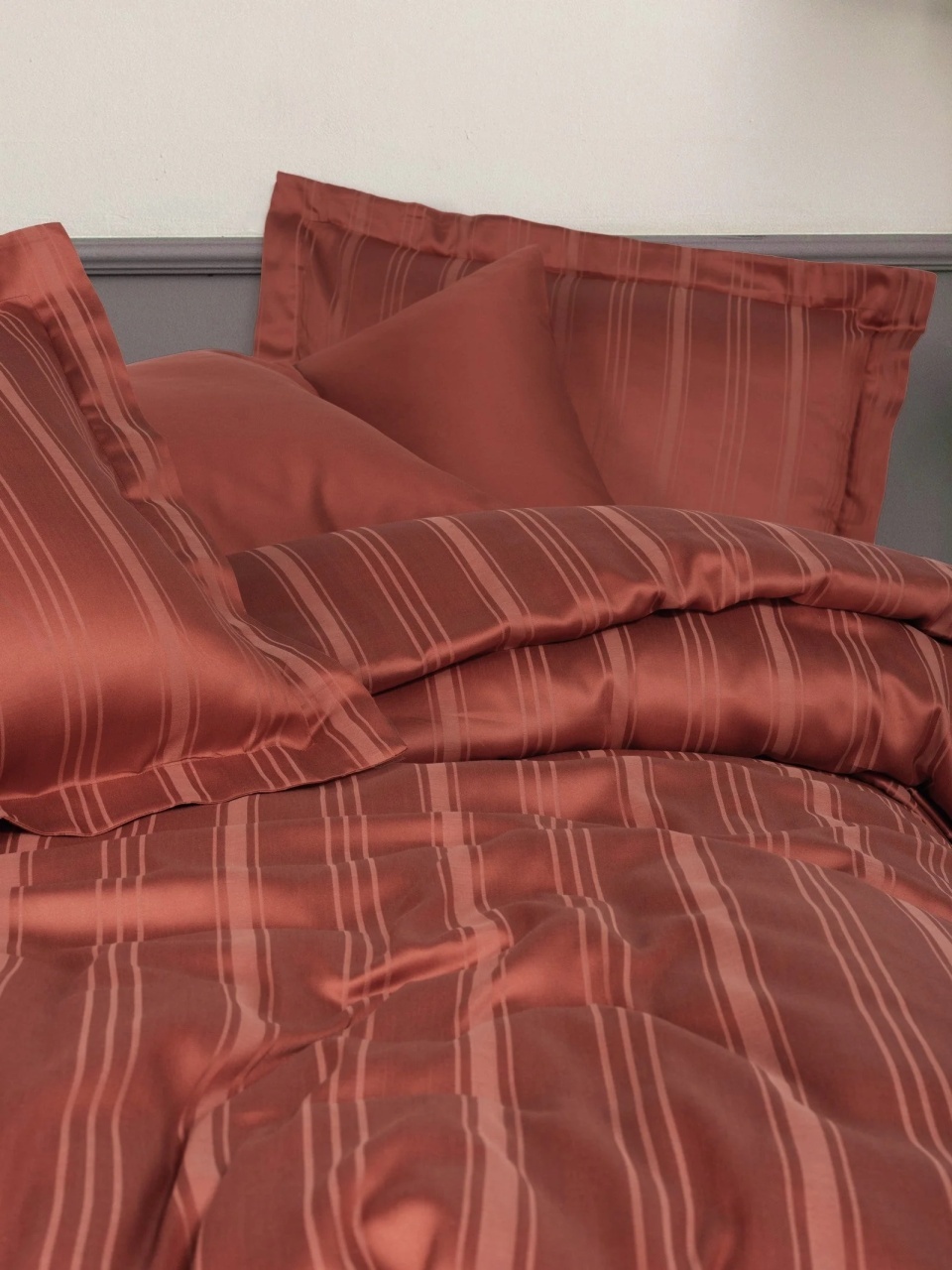 Lenjerie Stripe Kiremit (Bambus)