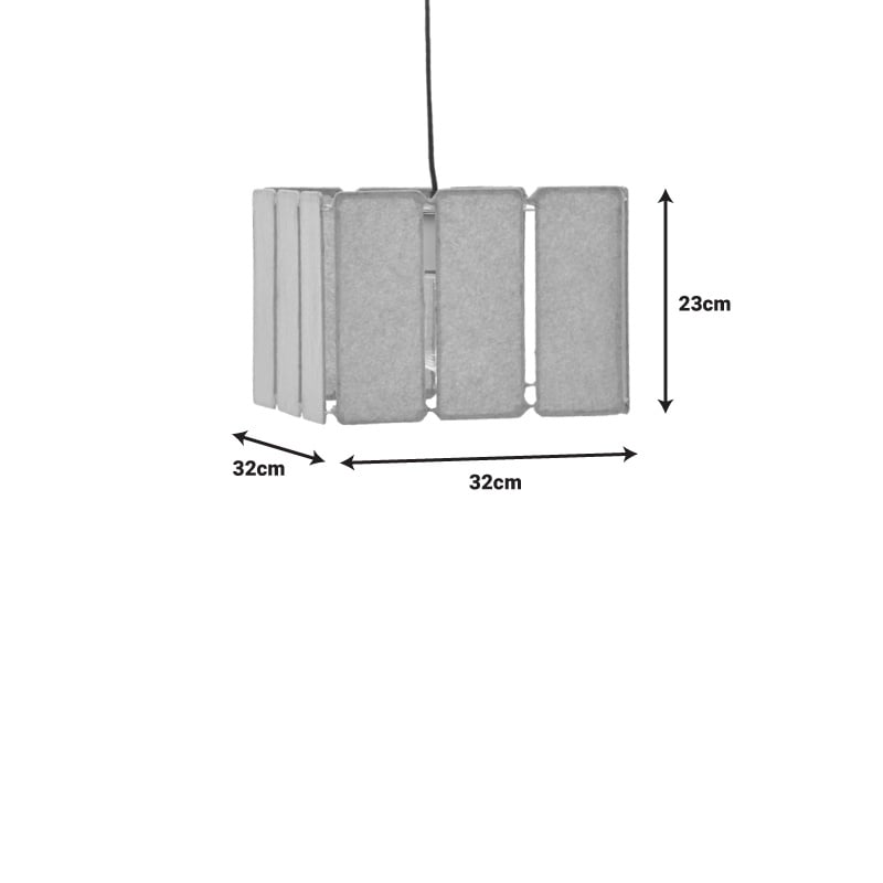 Lustra Boxfo maro din hartie presata si fier 32x32x123 cm