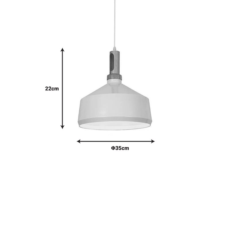 Lustra Denvel I metal alb-auriu 35x35x122 cm