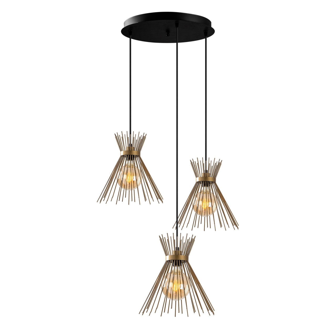 Lustra Kirpi Auriu 63x63x128 cm - 3 | YEO
