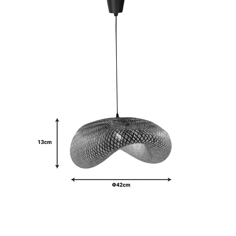 Lustra Lighty E27 bambus natural 42x42x13 cm - 2 | YEO