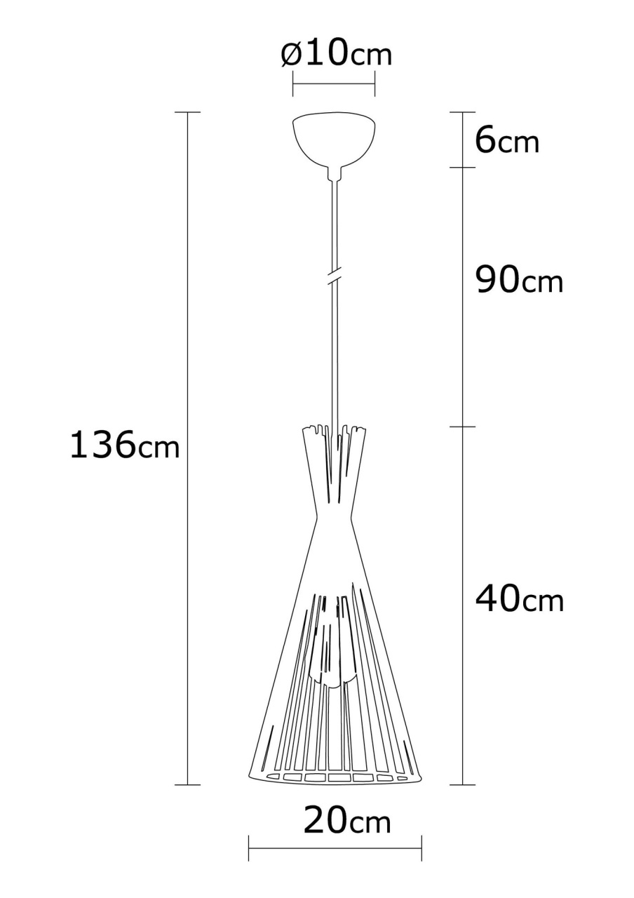 Lustra Mezopotamya Auriu 20x20x136 cm