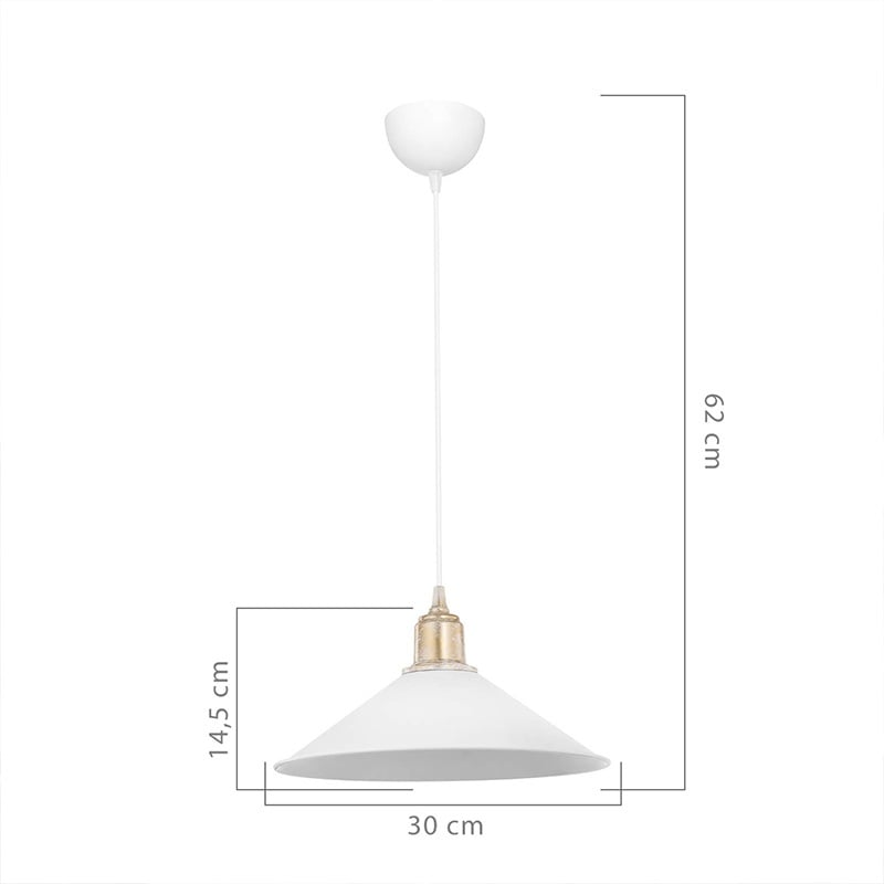 Lustra PWL-0964 alb 30x30x62 cm